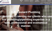 Tablet Screenshot of crleonardplumbing.com